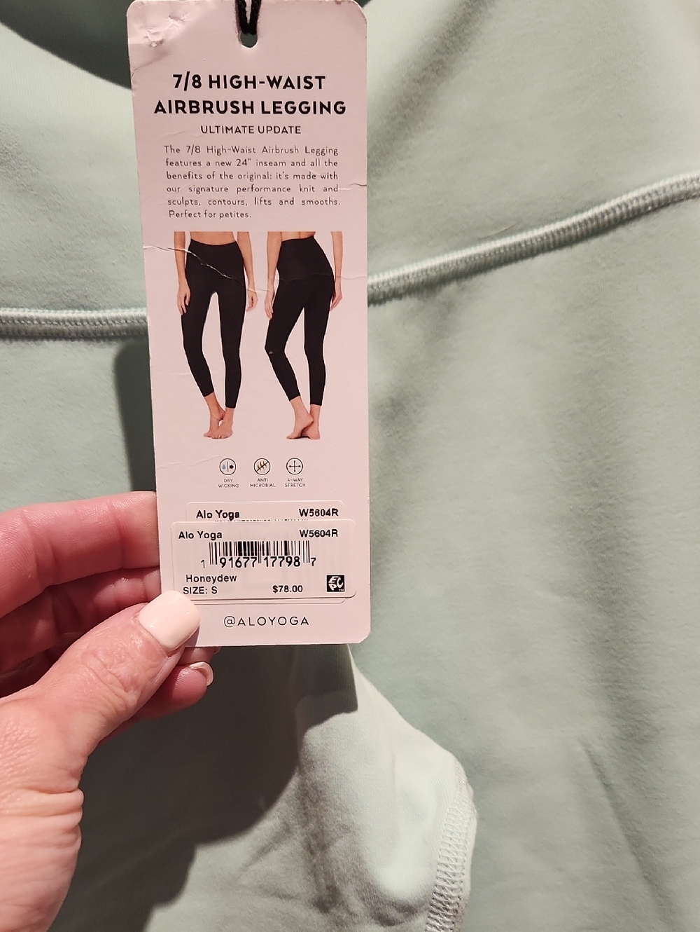ALO Yoga Honeydew Airbrush 7/8 High-Waist Legging